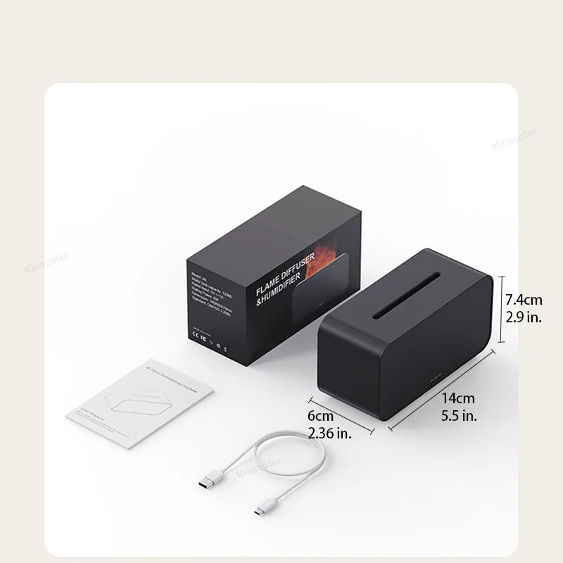 Kinscoter Vlam-effect Aromatherapie Diffuser