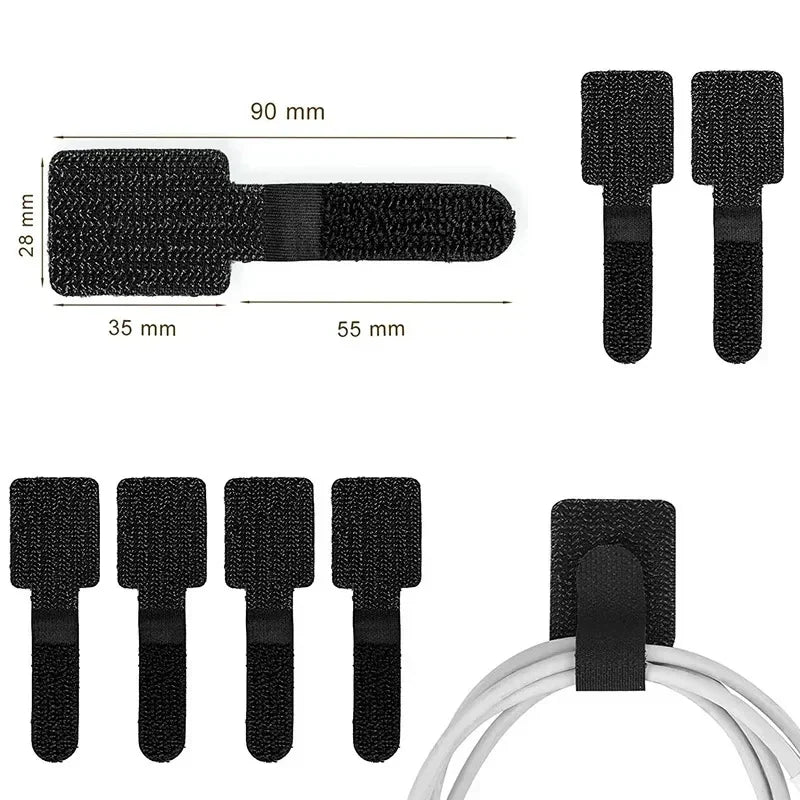 Klittenbandbinder met plakstrip