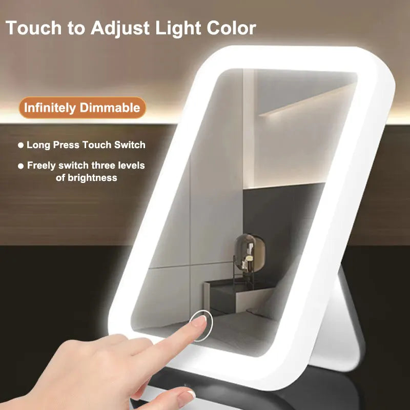 3-kleuren LED Make-up Spiegel met Touchscreen
