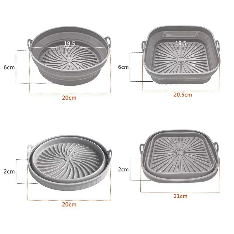 Opvouwbare Siliconen Airfryer Mand
