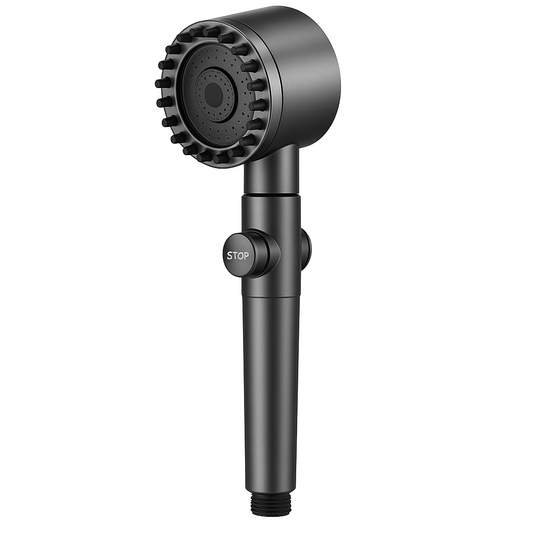 Shower head with filter &amp; massage brush