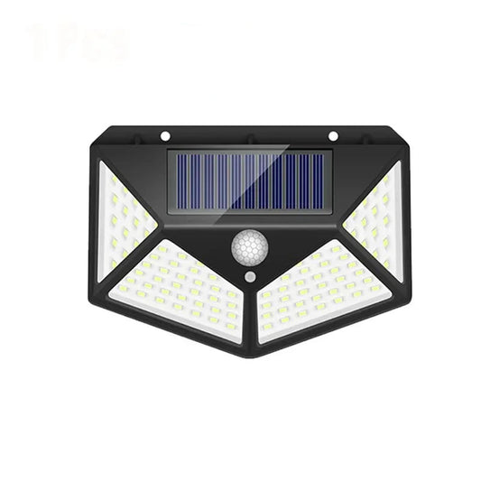 Ledlamp met sensor op zonne-energie